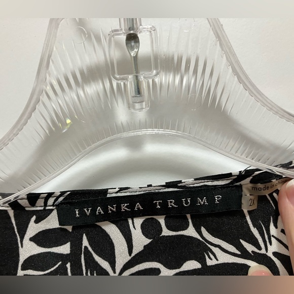 Black and white floral tunic Ivanka Trump 2X - Picture 3 of 5